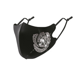 Ice silk embroidered crystal fabric face mask, washable, crystal sparkling, summer adult dustproof, sunproof, breathable, cross-border