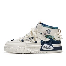 原创小众中帮韩版男士时尚百搭休闲鞋户外轻盈舒适缓震运动滑板鞋