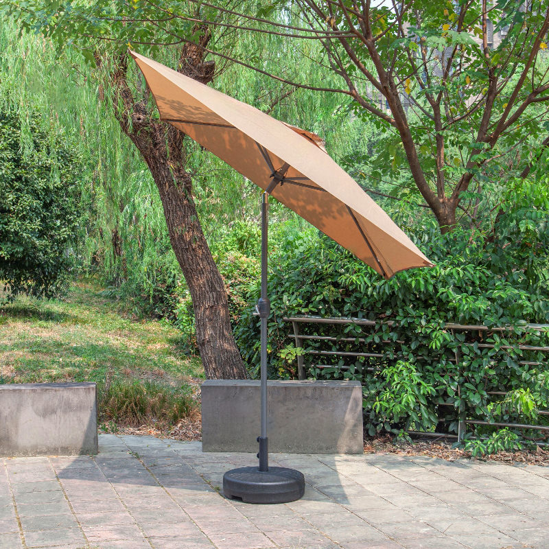 베이지색, 햇빛과 비를 차단, 베이스 없음 [고개를 저으며 손을 흔들며]