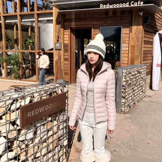 伊茉韩系甜美90白鸭绒排骨羽绒服女小蛮腰显瘦保暖90绒面包服外套