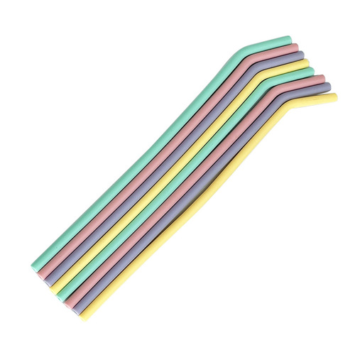 Food grade silicone straw elbow straw circulation hose juice milk tea children baby drinking straw set