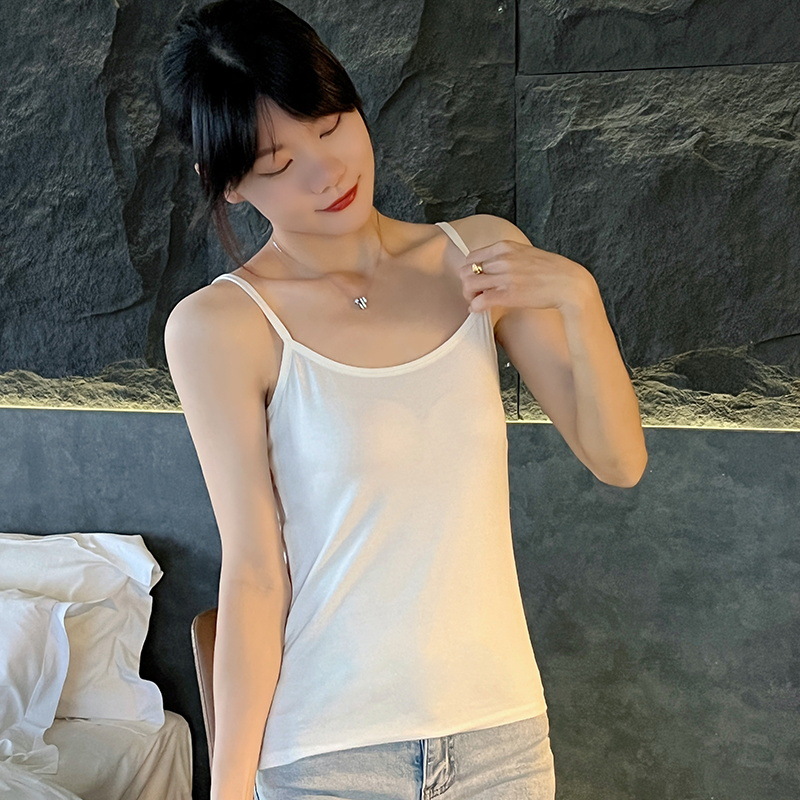Primavera y verano modal ropa interior de fondo camisola de color sólido de las mujeres delgada cómoda transpirable ropa interior de fondo para adelgazar