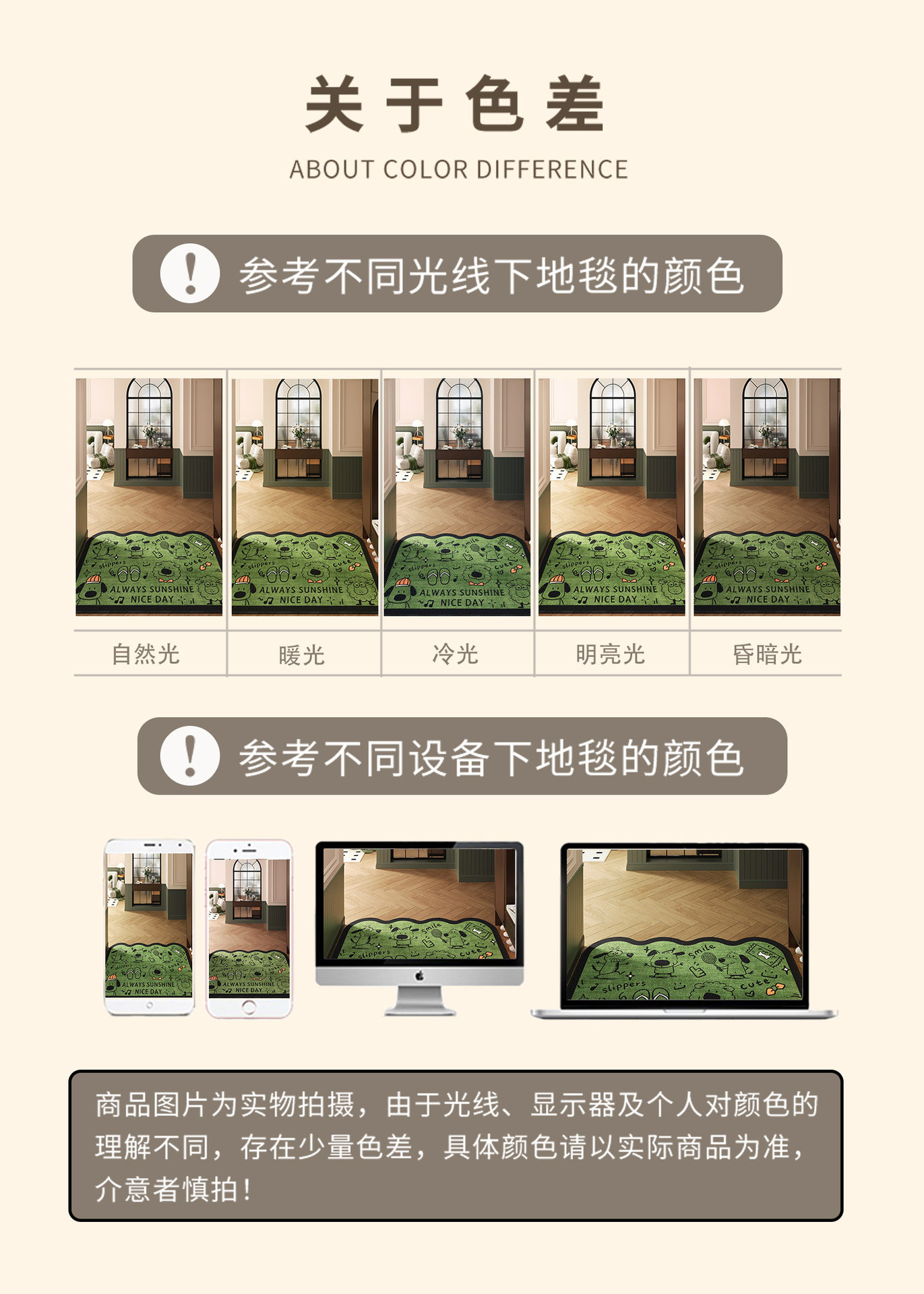 Entrance Door Mat 2026 New Cartoon Style Entrance Foot Mat for Home Use, Non-Slip and Dirt-Resistant Outdoor Carpet