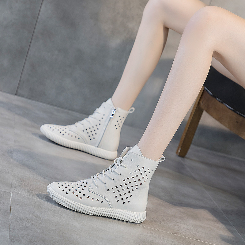 다용도 하이탑 샌들 부츠 여성용 두꺼운 밑창 2026 봄 여름 신상 홀 슈즈 샌들 여성용 플랫 샌들