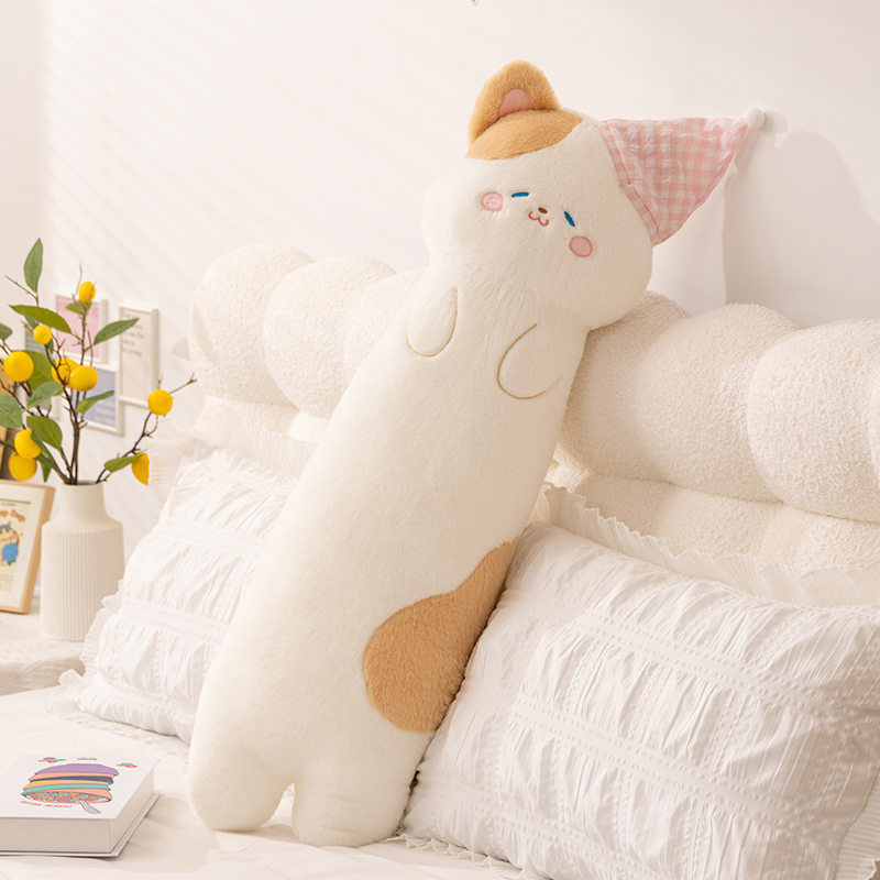 Cocinto lindo almohada larga para niñas dormir almohada de pierna para niños muñeca de tela regalo cama embarazada almohada de cabeza