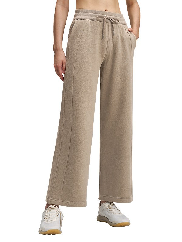 Otoño y invierno más pantalones de piernas de calzado de cintura media suelta 29 "