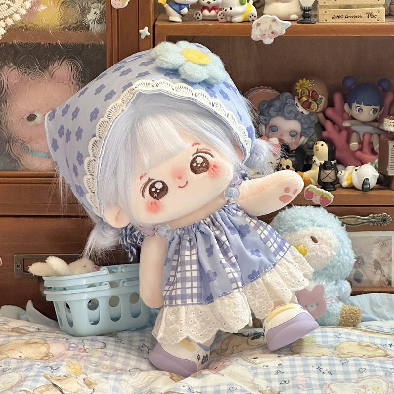 20cm Doll Coat Cute Pastoral Style dress Cotton Doll Clothes Non-Attribute Doll suit