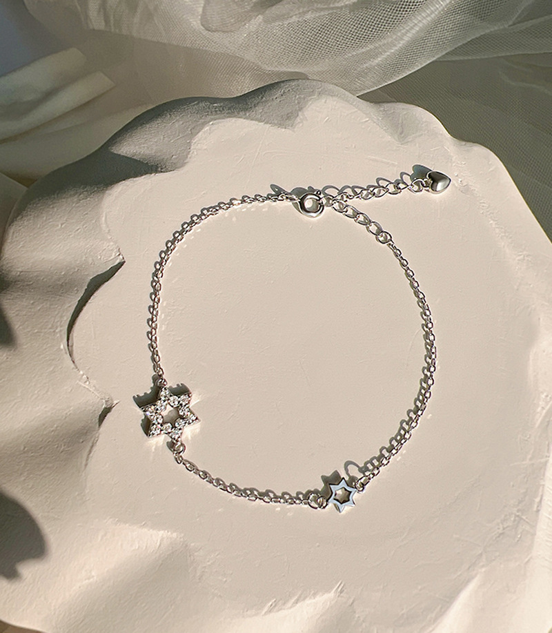 Daily Occasion Copper Material Star Pattern Simple Style Star Copper Zircon Bracelets In Bulk