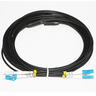 Outdoor LC-LC armored fiber optic jumper 2 m