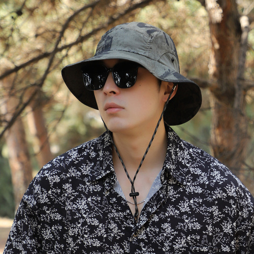 Large size and large head circumference hat for men, summer outdoor jungle hiking fishing cap, quick-drying sun protection hat, lightweight