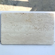 黄洞洞石石灰华平板托盘杯垫底座工厂批发大理石白洞石壁炉餐具