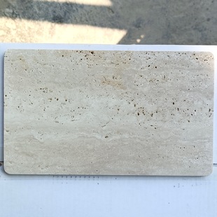 Huangdong Stone Travertine Flat Tray Coaster Base Factory Wholesale Marble White Stone Fireplace Tableware