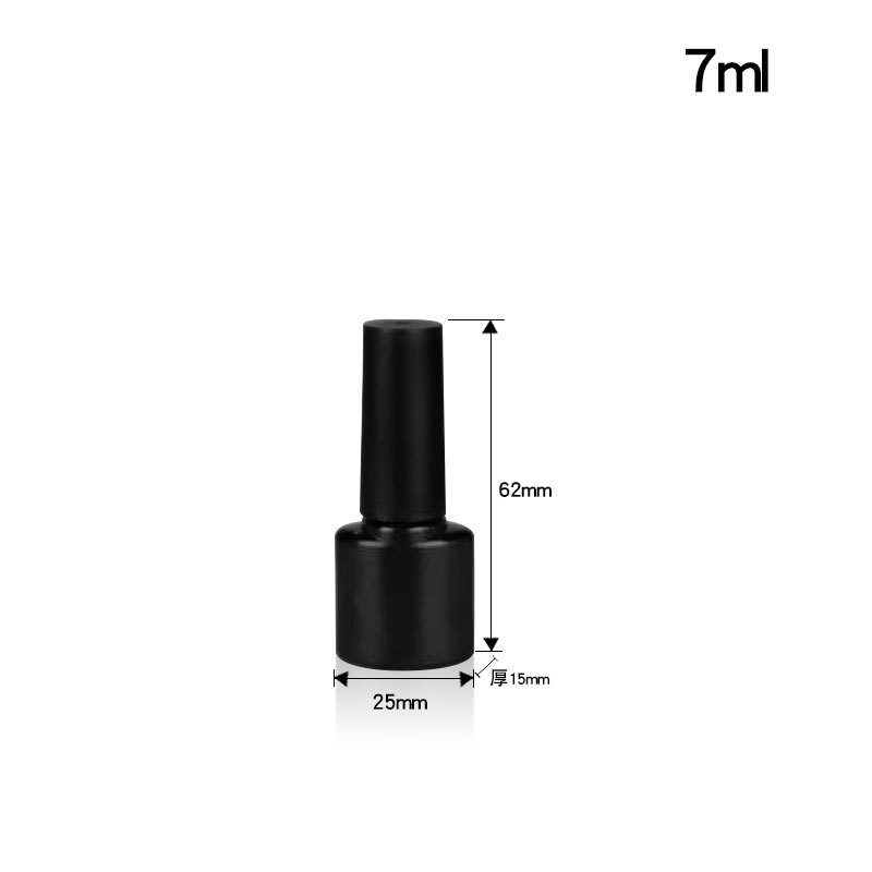 卸売 7-8 ミリリットル黒遮光プラスチックマニキュアボトル毛ブラシマニキュア接着剤ボトル空ボトル|undefined
