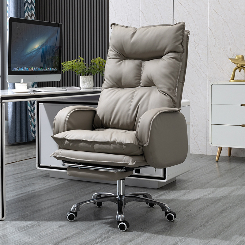 Office Chair Comfortable Sedentary Reclining Computer Chair Home Dormitory Seat E-Sports Lazy Sofa Chair Leather Boss Chair