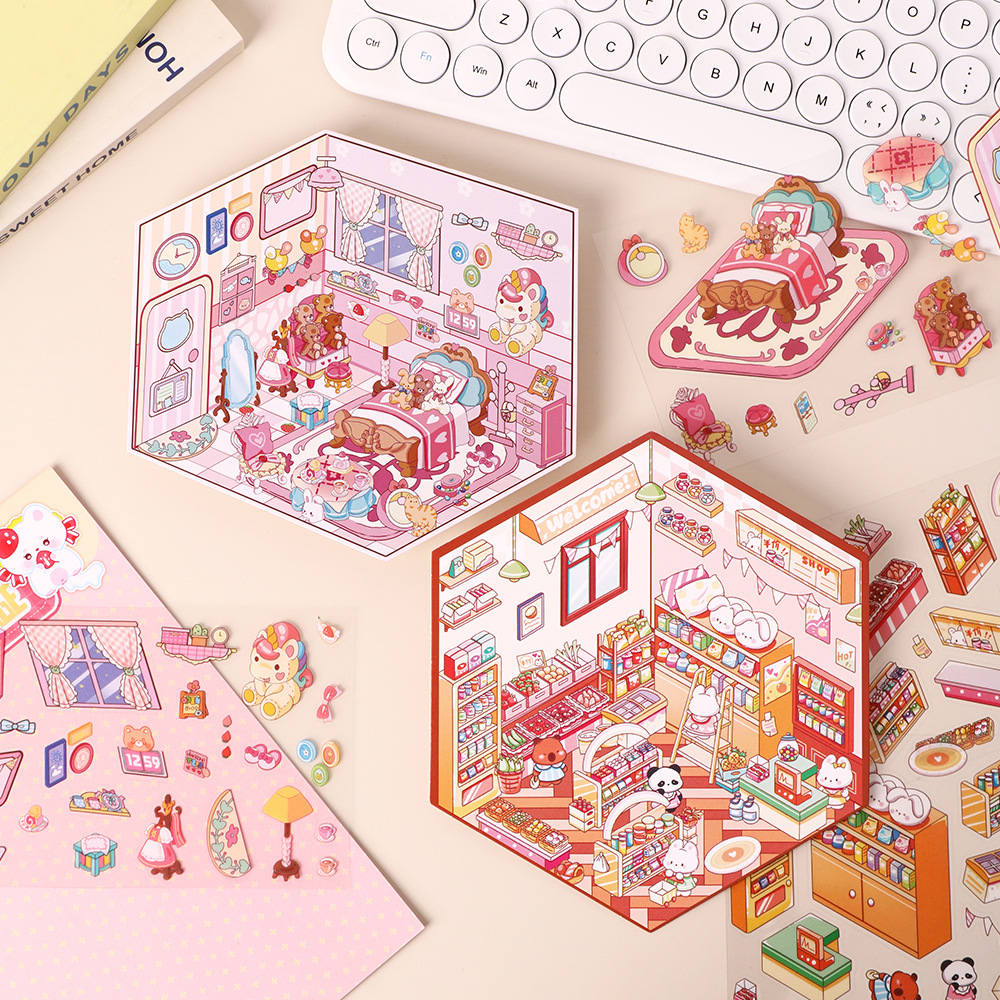 Small three dimensional sticker