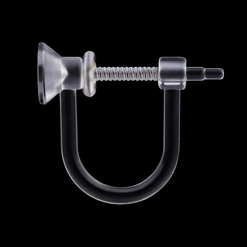 One end is a needle and the other is a drill cup. Resin spring ear clip [without spring]