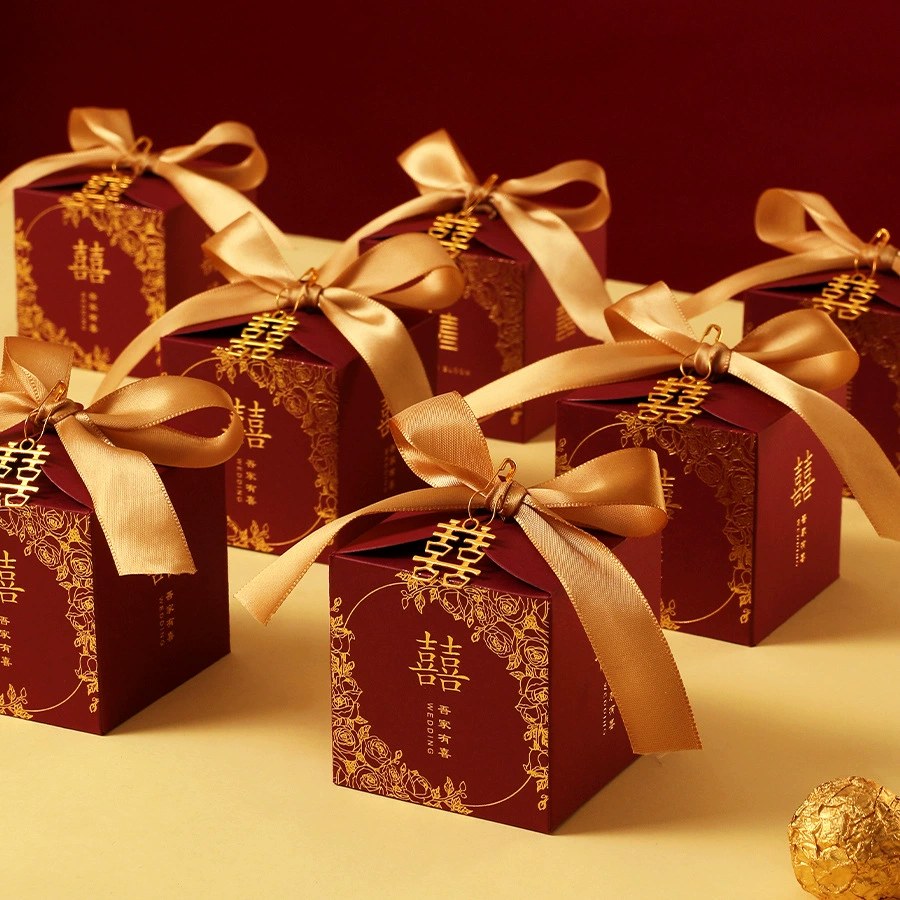 Креативная свадебная коробка для конфет в китайском стиле 2024, новая свадебная подарочная упаковка для конфет, бумажная коробка, пустая коробка для конфет