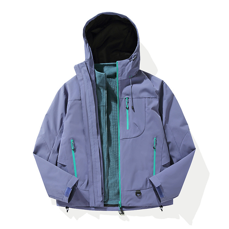 Spring and Autumn Couple's Thickened Three-Proof Outdoor Soft Shell Jacket Unisex Mountain Climbing Casual Jacket