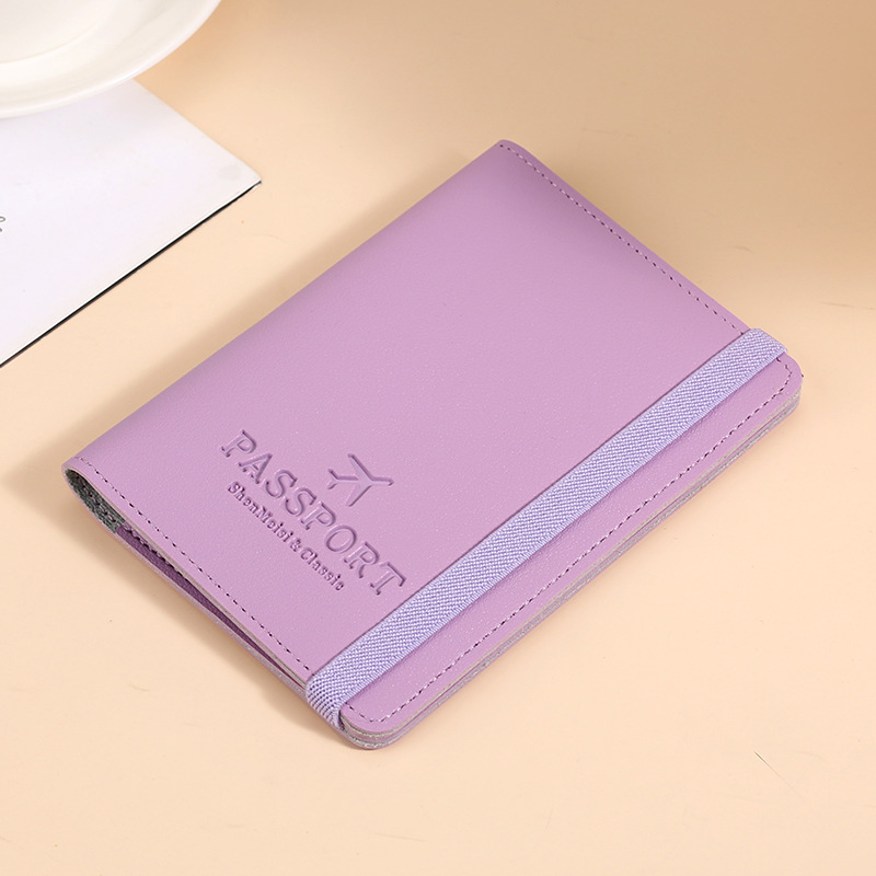 Spot bolsa de pasaporte de cuero de pu de venta caliente transfronteriza, clip de pasaporte multifuncional, cubierta de pasaporte, cubierta de pasaporte