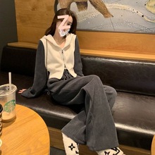 套装女秋季女装两件套洋气韩系时尚小个子慵懒风连帽秋冬款一整套