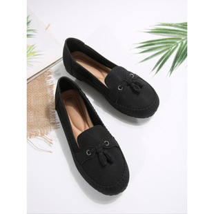 T 3312 Tassel Bowknot Flat Shoes ���K�����Yƽ��Ь�W����