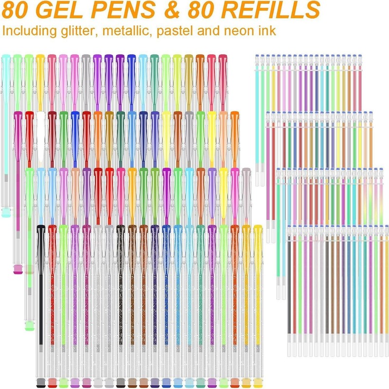 Amazon カラーゲルペン ゲル絵画 メタル蛍光ペン ウォーターペン クロスボーダーゲル DIY グリッターペンセット|undefined