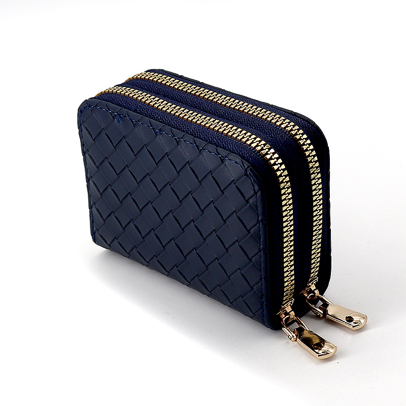 Nueva bolsa de tarjetas de órgano de tejido de moda simple para mujeres bolso de cambio de cremallera multifuncional para hombres anti-damagnetizante cubierta de tarjeta de recogida