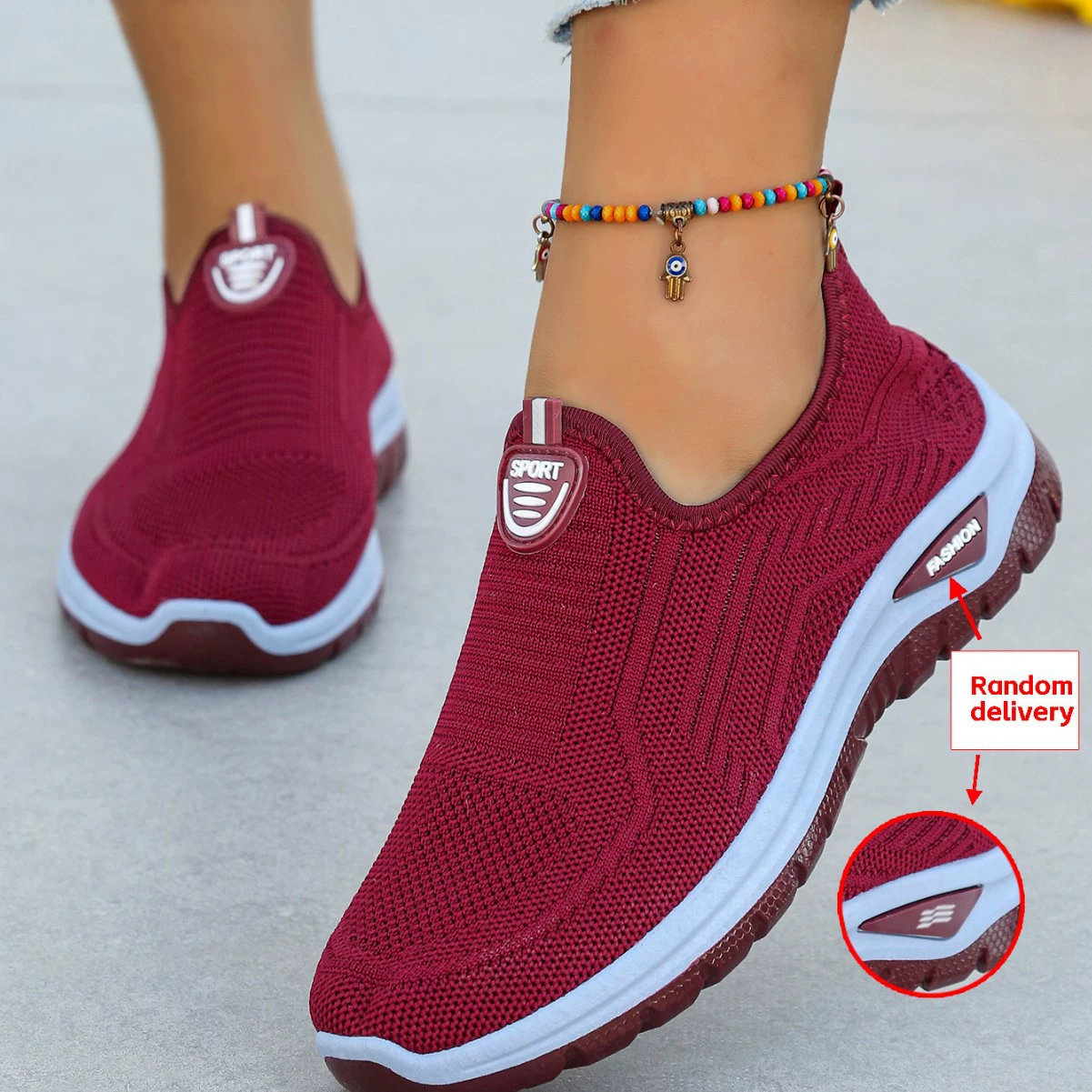 2024 новые весенне-осенние женские одиночные туфли дышащие досуг спорт один педаль обувь трансграничная оптовая продажа temu