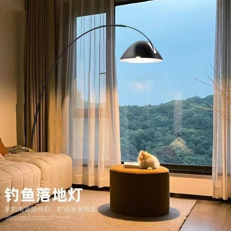 护眼极简钓鱼落地灯卧室客厅沙发边角氛围北欧轻奢艺术立式落地灯