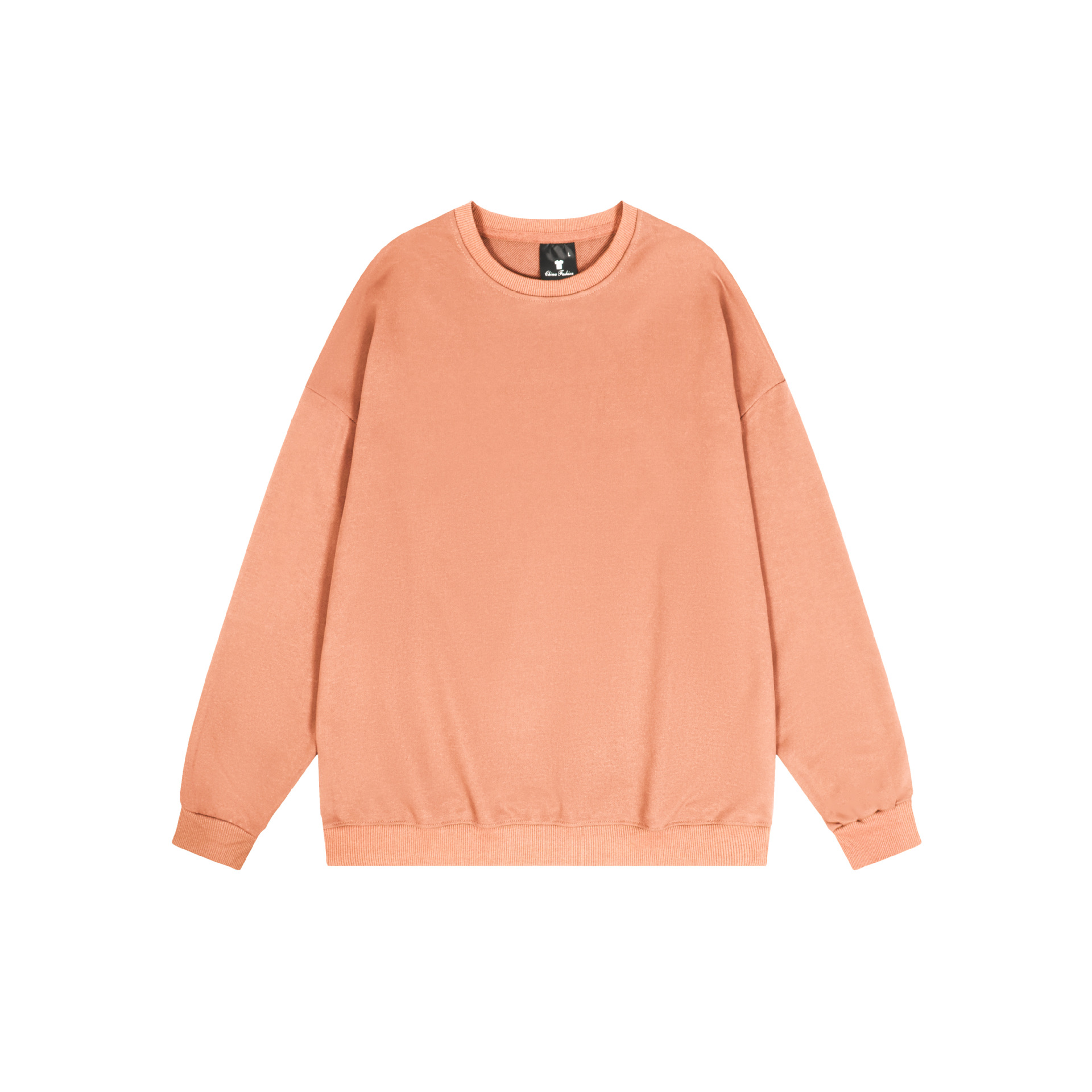Sudadera de cuello redondo de color sólido TEMU de Amazon transfronteriza, totalmente de poliéster, unisex, manga larga, venta al por mayor directamente de fábrica.