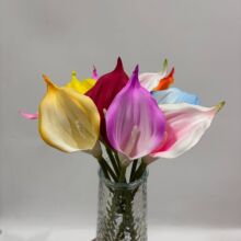 跨境手感马蹄莲仿真花 EVA家居装饰插花假花婚礼手捧花人造花批发