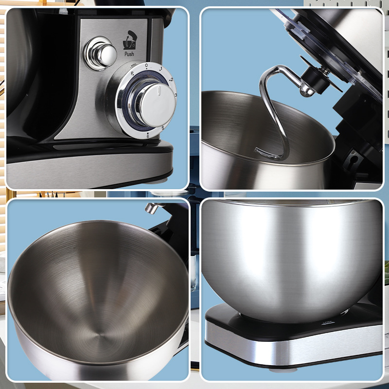 Winningstar Comercio exterior 5L hogar pequeño mezclador de masa multifunción mezclador de masa de escritorio máquina de chef