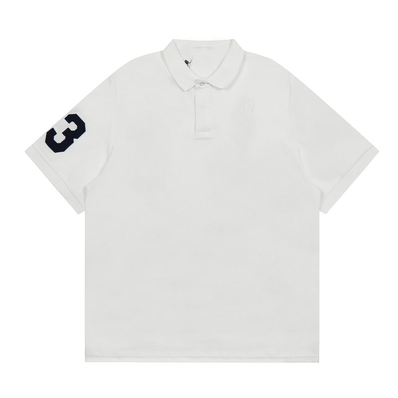 064 メンズ LF クラシック刺繍 マレーシアマーク ベーシック 万能ラペル POLO 襟 半袖 カップルスタイル ゆったりスタイル|undefined
