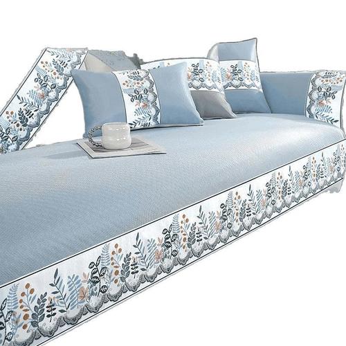 Summer sofa pad ice silk cool mat anti-slip sofa cover cushion modern straight back cover cloth napkin