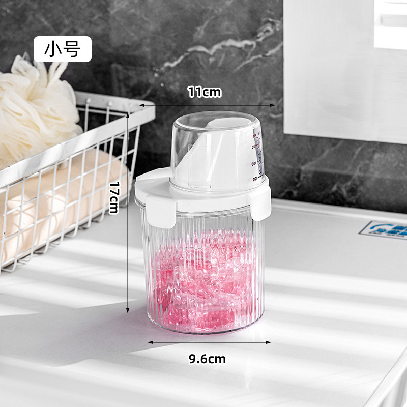 洗濯洗剤収納ボックス家庭用大容量ビーズプラスチックバケツ缶詰洗濯洗剤容器専用収納ボックス|undefined