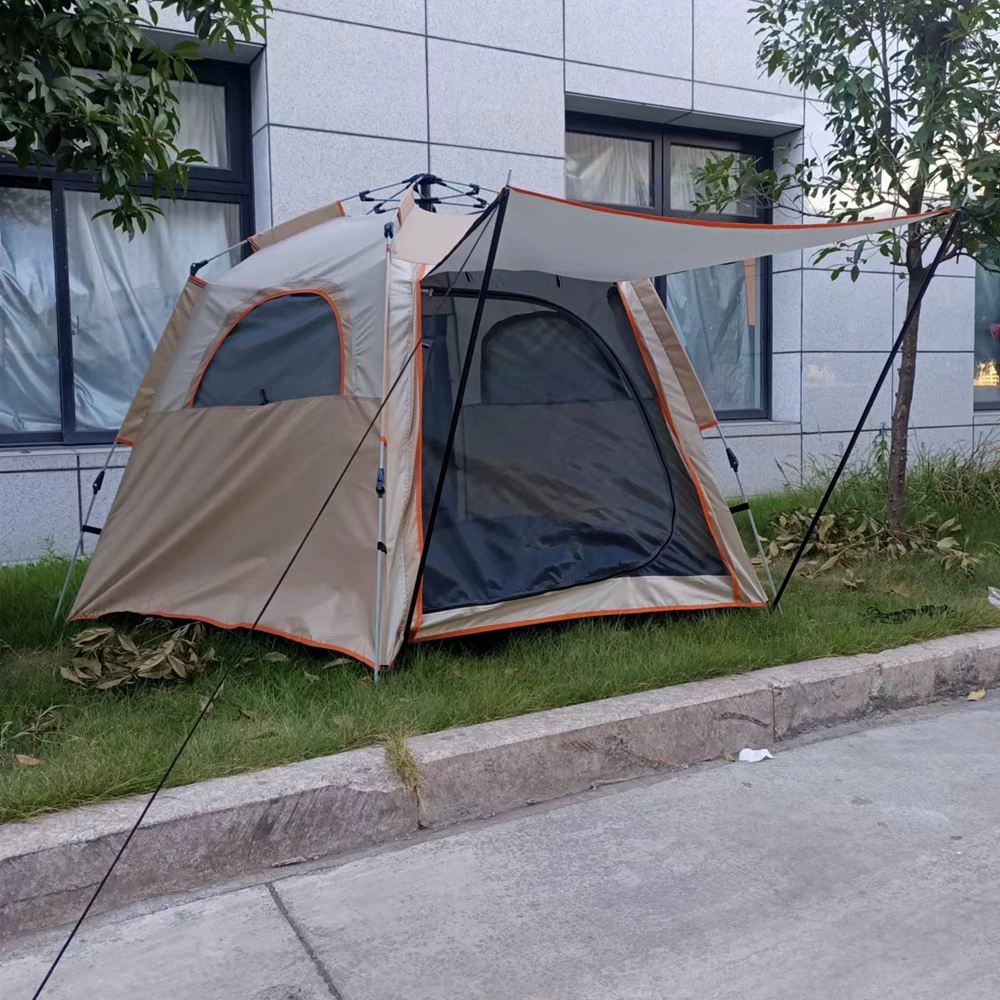Automatic hexagonal handheld folding travel tent for camping, factory direct supply, fully automatic