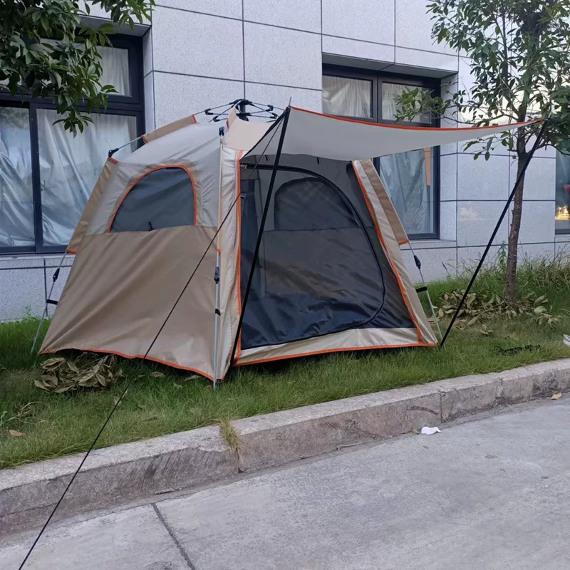Automatic hexagonal handheld folding travel tent for camping, factory direct supply, fully automatic