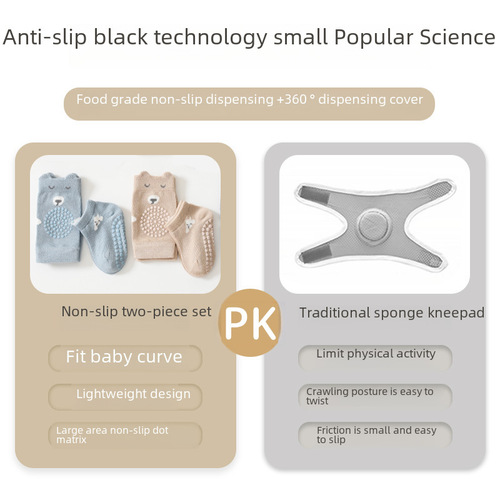Kids' Knee Pads 2024 Summer Baby Crawling Protection Anti-fall Walking Crawling Tool Indoor Coolness-protecting Baby Floor Socks