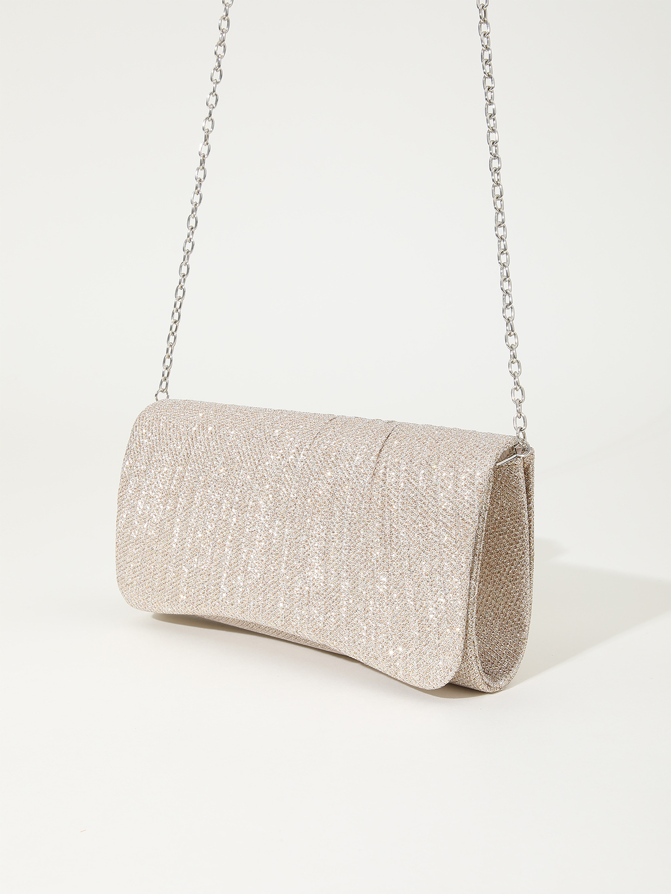 Transfronterizo 2023 Nuevo en stock Glitter plisado hombro crossbody fiesta embrague de la boda de las mujeres bolso de noche image 6
