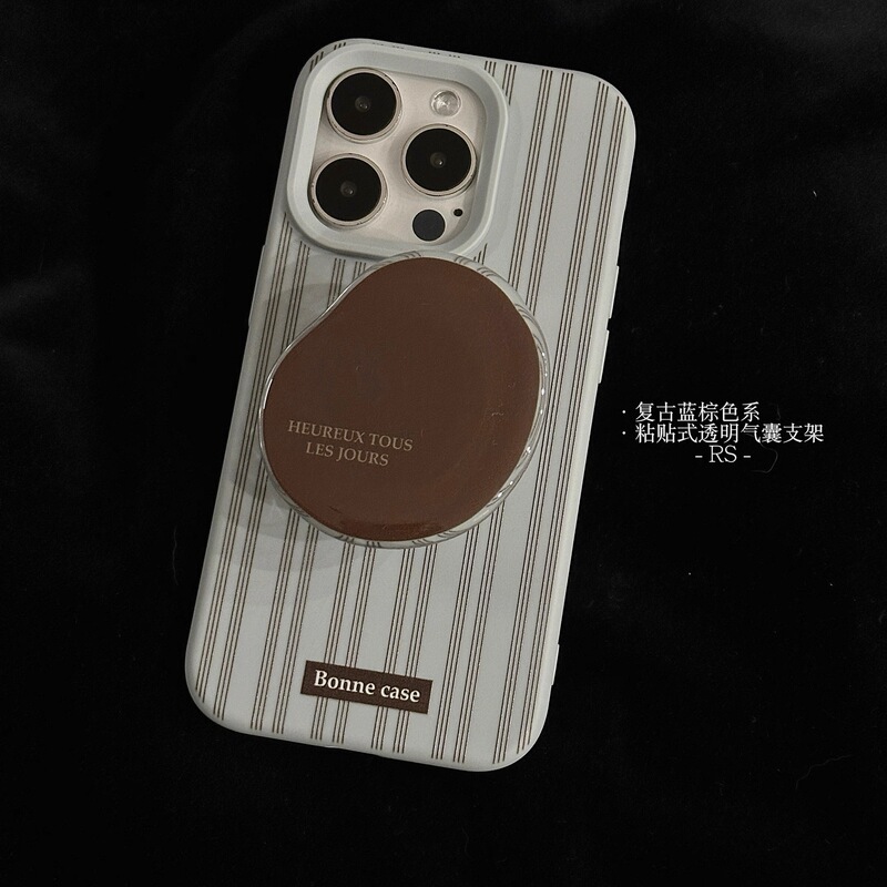 High-End Ins Stripesd Iphone16 Mobile Phone Case Apple 17 Soft Silicone Stand 15Pro Max Suitable for 13 Soft High-End Ins Stripesd Iphone16 Mobile Phone Case Apple 17 Soft Silicone Stand 15Pro Max Suitable for 13 Soft