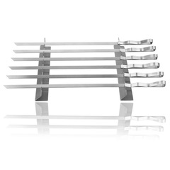 Meiguo Outdoor Stainless Steel BBQ Rack Portable Skewer Holder Camping BBQ Accessories BBQ Portable Folding Tray