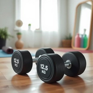 Factory Direct Supply of Rubber-Coated Dumbbells for Men and Women, Fitness Equipment, Rubber Dumbbells, Multiple Specifications Available