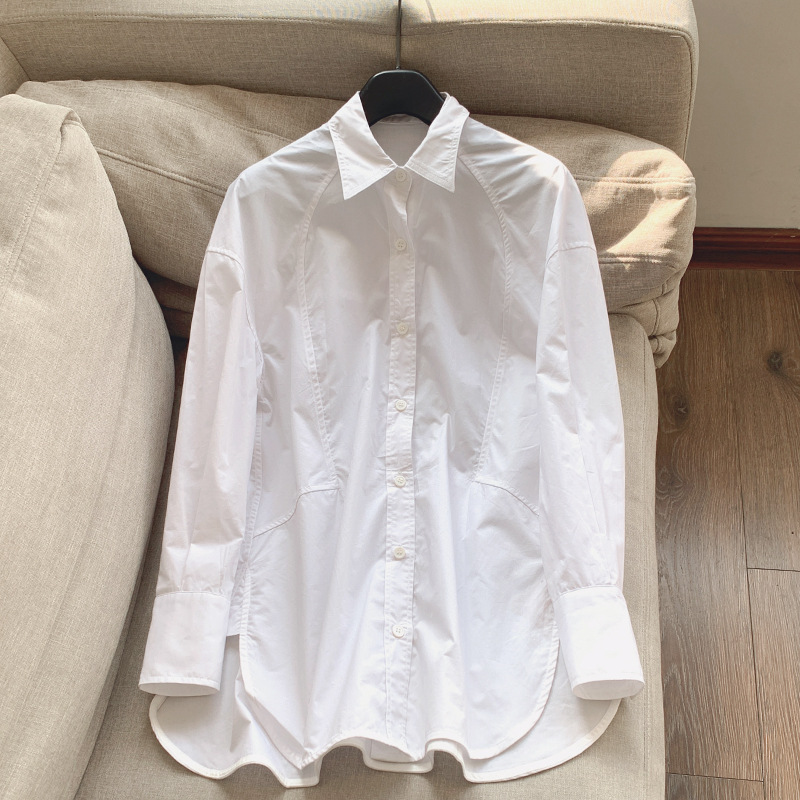 2025秋季新棉 气质通勤显瘦纯色衬衫 气质长袖衬衣女批发H06DT013