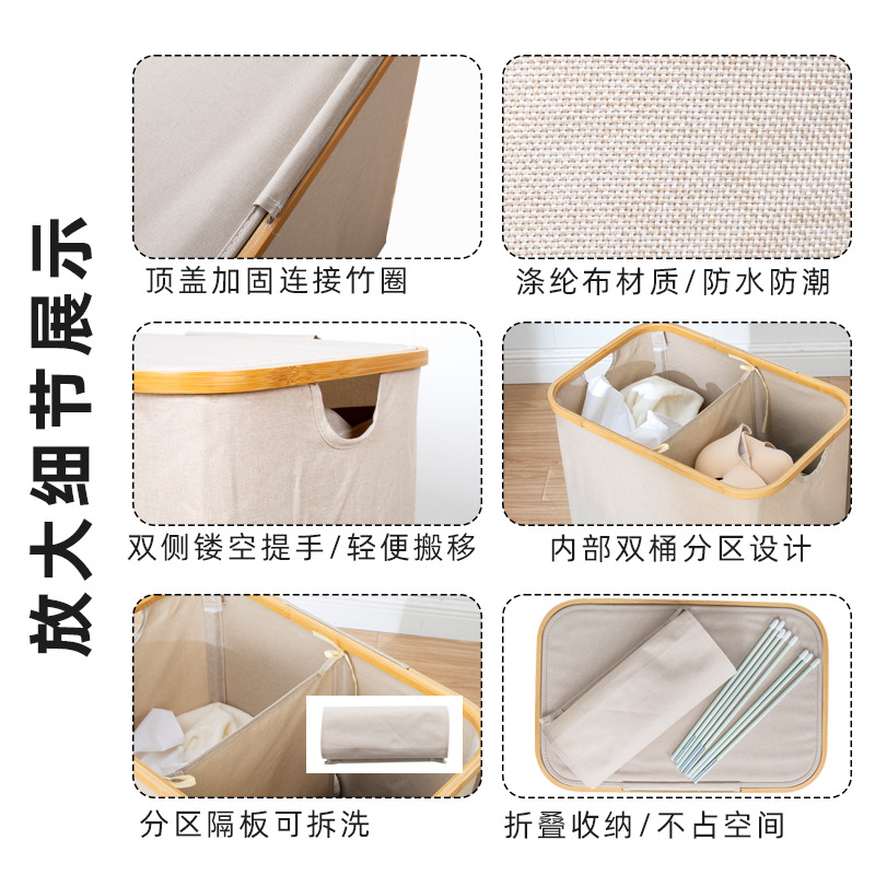 Venta transfronteriza tela impermeable tela Oxford plegable cesto de ropa sucia cesto de almacenamiento de gran capacidad de lavandería