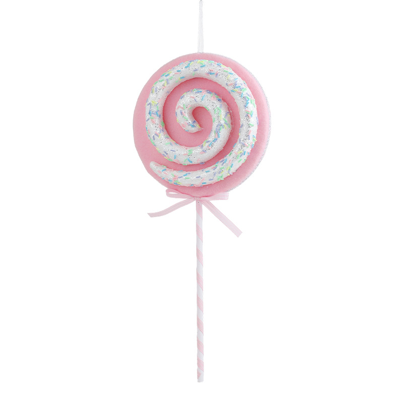 Color transfronterizo Lollipop espuma caramelo polvo pegajoso color árbol de Navidad ventana decoración colgante decoración colgante