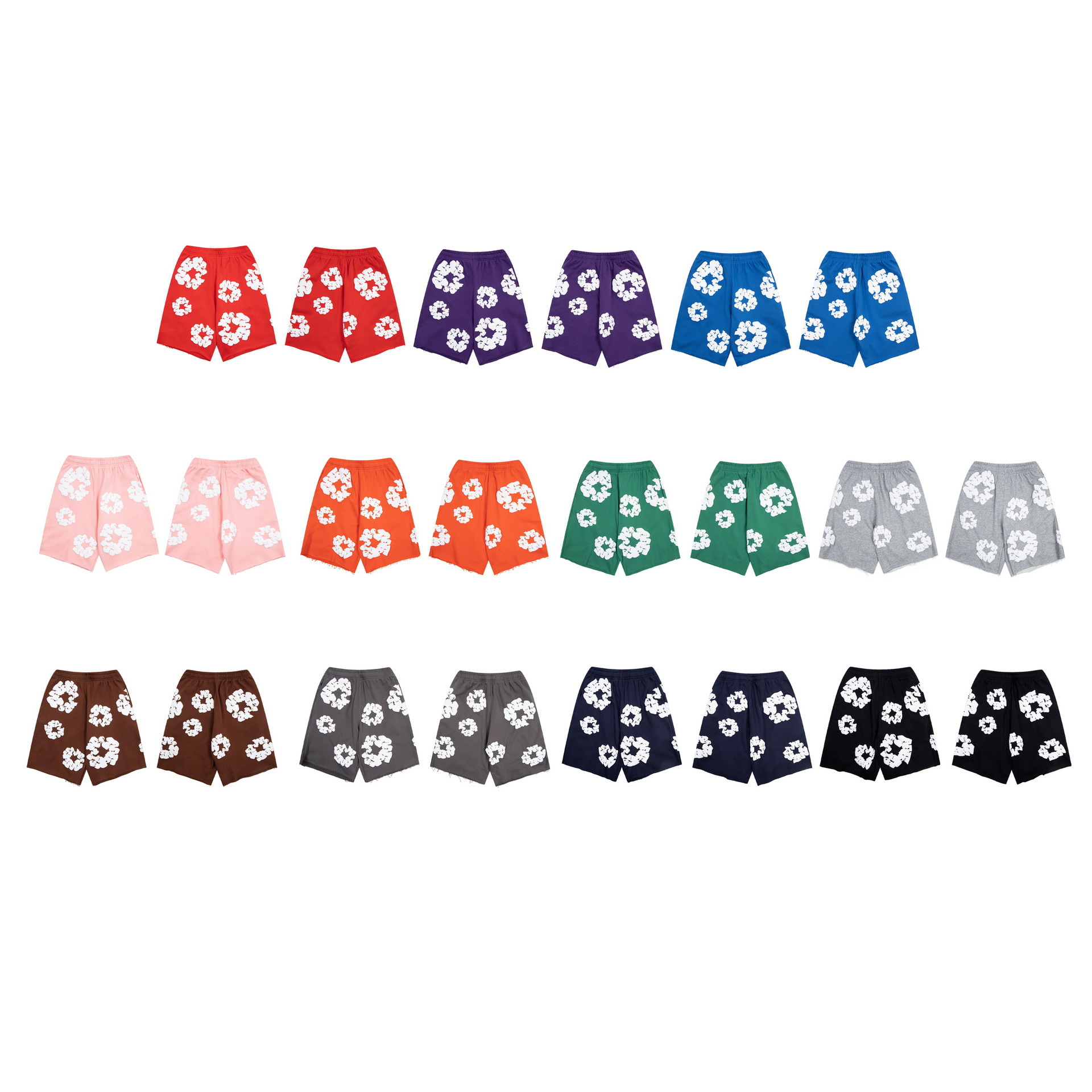 Cross-border DT Kapok Full Print Foam Printing Men's Loose Summer Shorts Casual Sweat Pants