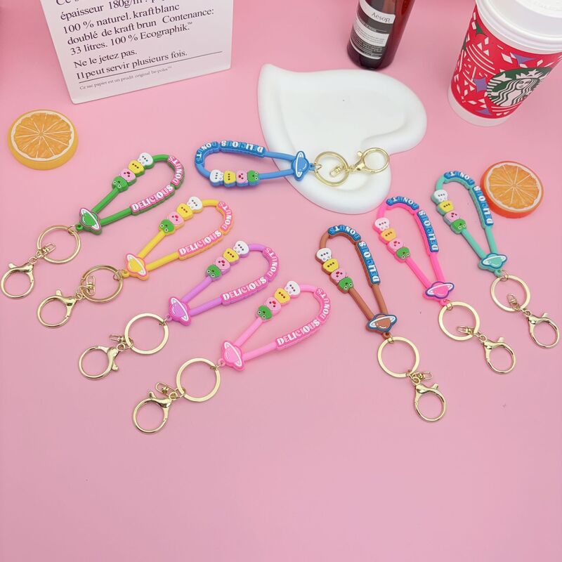 Creative Cartoon Animal Head Soft Rubber Mold Keychain Cute Doll Liquid Sand Bottle Trendy Versatile Accessory