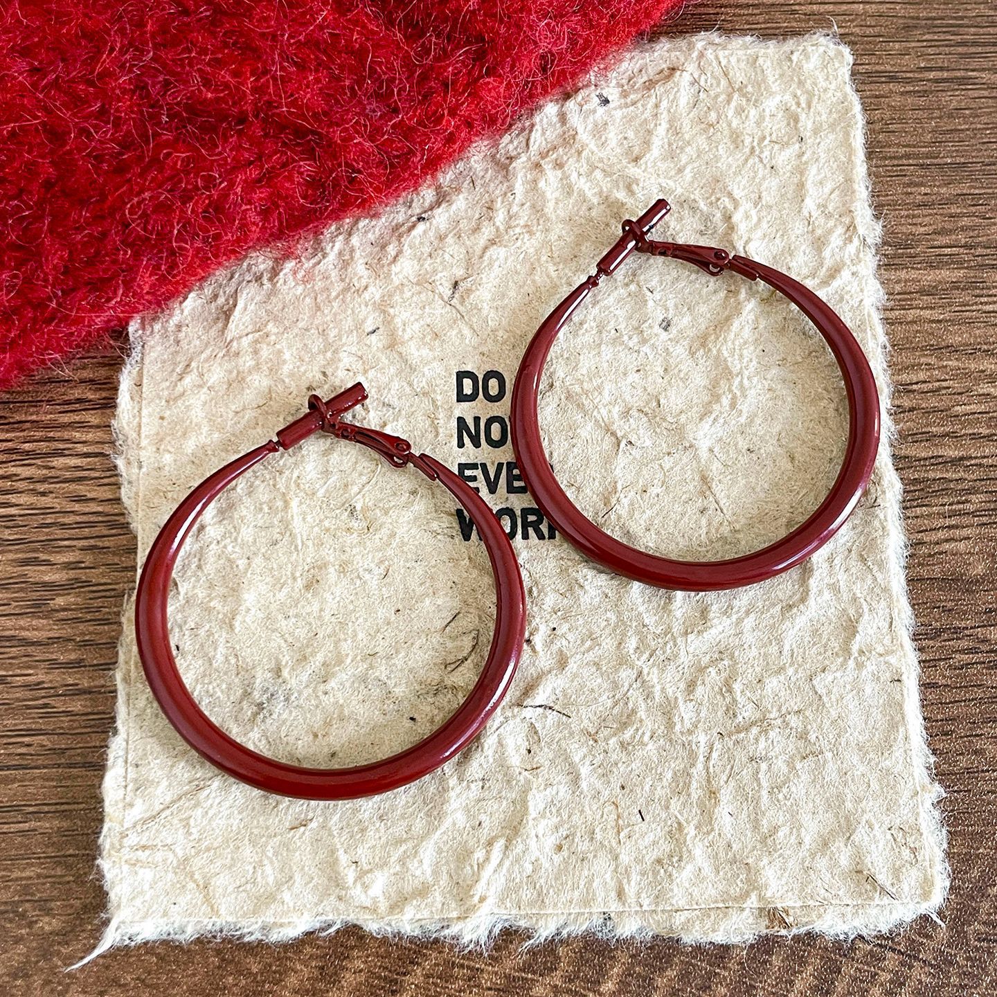 2#앵커레드 심플 귀걸이 5cm