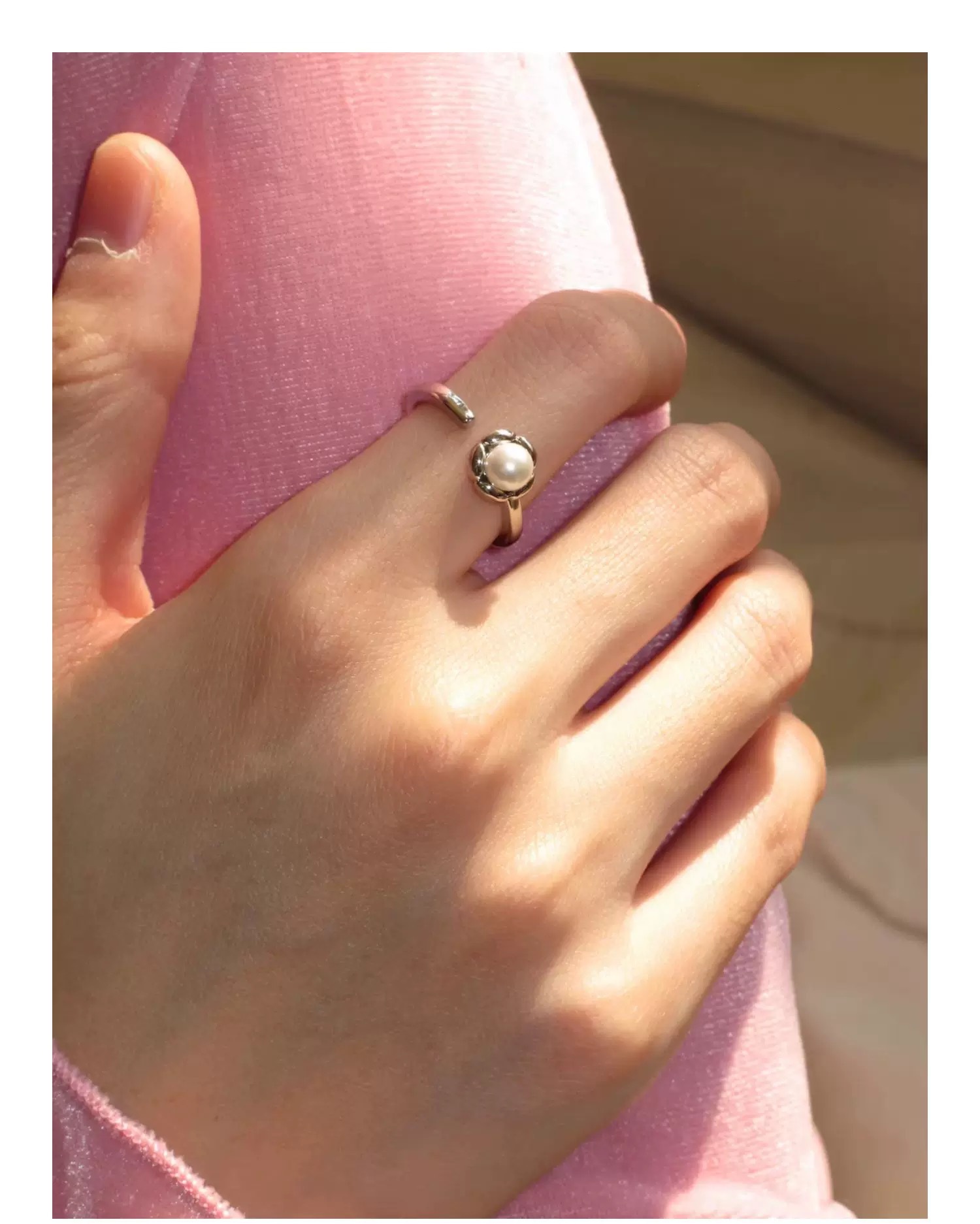 Ring pearl, set, 4 piece set