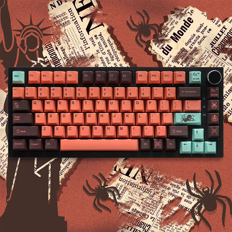 Gmk Coppper Bronze Keycap Pbt Material Original Highly Sublimated 134 Keys Suitable for Mechanical Keyboards Gmk Coppper Bronze Keycap Pbt Material Original Highly Sublimated 134 Keys Suitable for Mechanical Keyboards